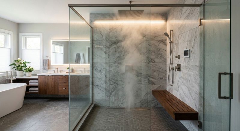 Granite Shower Installation in Summit County, OH